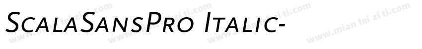 ScalaSansPro Italic字体转换